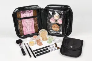 15 pc STARTER KIT w/BRUSHES & CASE (COCOA) Mineral Makeup Foundation Blush Bronzer Illuminating Veil Set Bare Skin Matte Powder