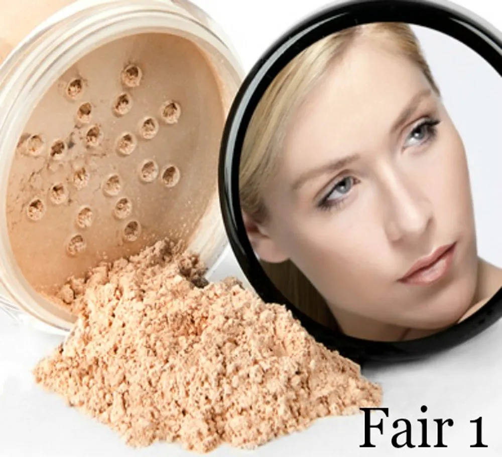 15 pc STARTER KIT w/BRUSHES & CASE (FAIR 1) Mineral Makeup Foundation Blush Bronzer Illuminating Veil Set Bare Skin Matte Powder
