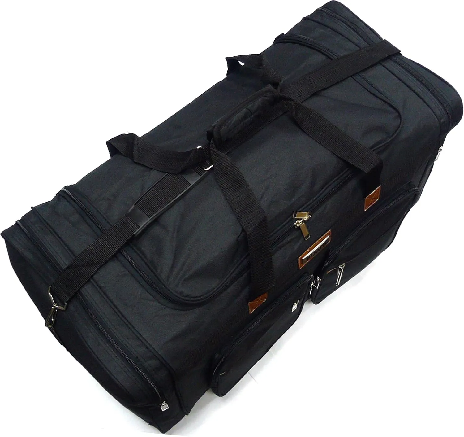 18" / 22" / 25"/ 28" Polyester Duffel Bag/Sports/Gym/Carry-on Duffle-Black (Black, 28-inch)