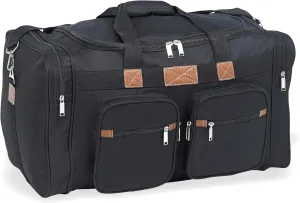 18" / 22" / 25"/ 28" Polyester Duffel Bag/Sports/Gym/Carry-on Duffle-Black (Black, 28-inch)