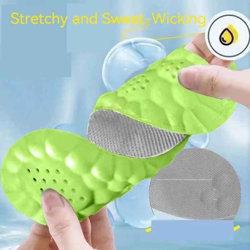 2 Pairs Insoles for Women Men - U-Shape Memory Foam Insoles - Super Soft 4D Cloud Insole for Anti Fatigue, Shock Absorption, Foot Pain Relief (Green, Men: US 8-11)