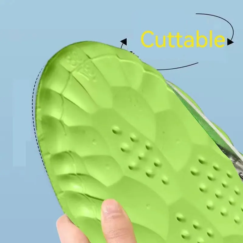 2 Pairs Insoles for Women Men - U-Shape Memory Foam Insoles - Super Soft 4D Cloud Insole for Anti Fatigue, Shock Absorption, Foot Pain Relief (Green, Men: US 8-11)