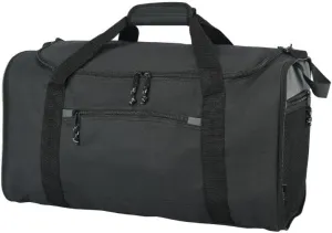 20-Inch Collapsible Travel Duffel Bag, U-Shaped Opening, Adjustable Shoulder Strap, Carry-on Size, Black
