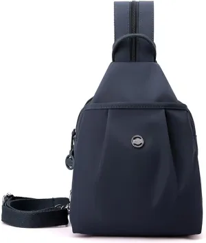 2025 Backpack Chest Bag Double Zipper Large Capacity, Adjustable Shoulder Strap Multi-layer Waterproof Oxford Fabric (Blue 2)