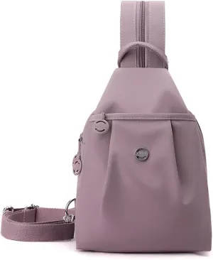 2025 Backpack Chest Bag Double Zipper Large Capacity, Adjustable Shoulder Strap Multi-layer Waterproof Oxford Fabric (Pink)