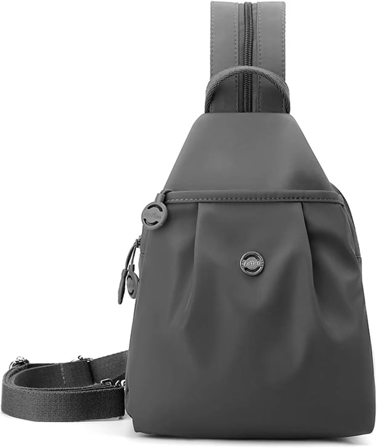 2025 Backpack Chest Bag Double Zipper Large Capacity,Adjustable Shoulder Strap Multi-layer Waterproof Oxford Fabric (Grey)