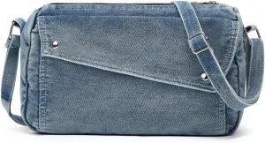 2025 Denim Shoulder Bag Trendy Jean Canvas Messenger Bag for Women Tote Bag Retro Crossbody Handbag