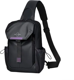 2025 Upgraded Sling Bag for Men with Expandable Front Pocket,Fasion Crossbody Bag, Casual Shoulder Bag, Water Resistant Chest Bag with Anti-theft Pocket for Travel Hiking Daypack