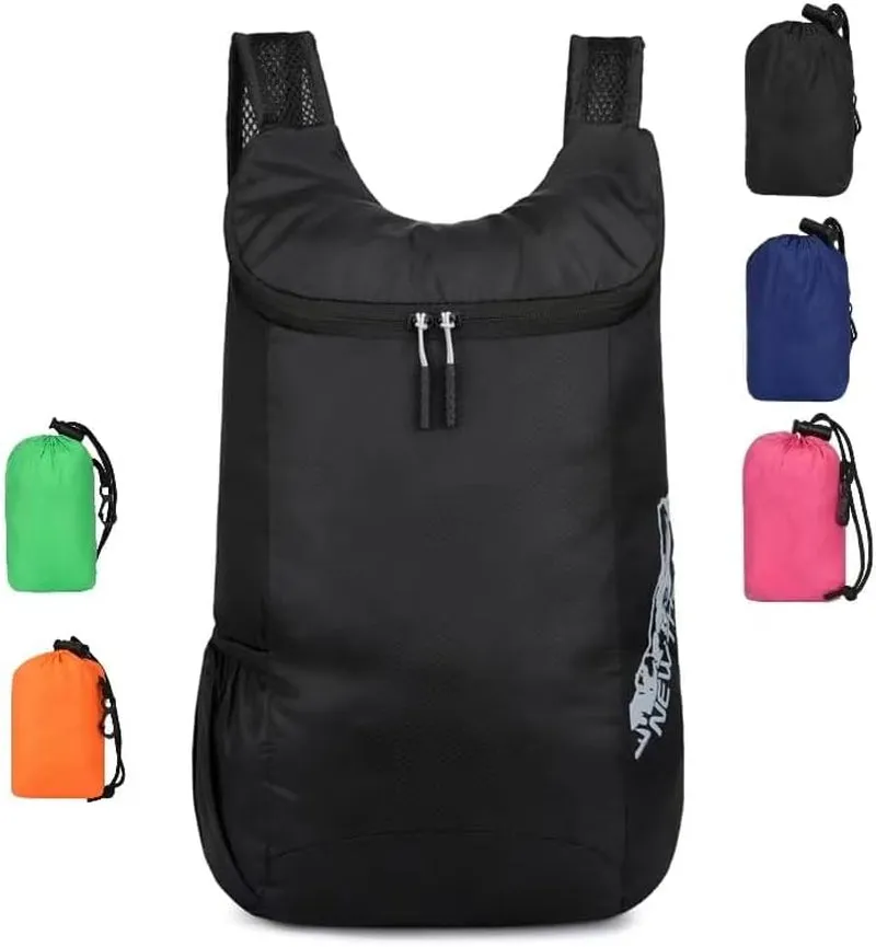 20L Water Resistant Hiking Daypack Lightweight Packable Backpack for Travel Camping Outdoor (ROSE RED)