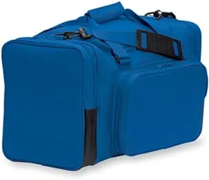 20" Blank Sports Duffle Bag Gym Bag Travel Duffel With Adjustable Strap and Removal Front Compartment (Royal)