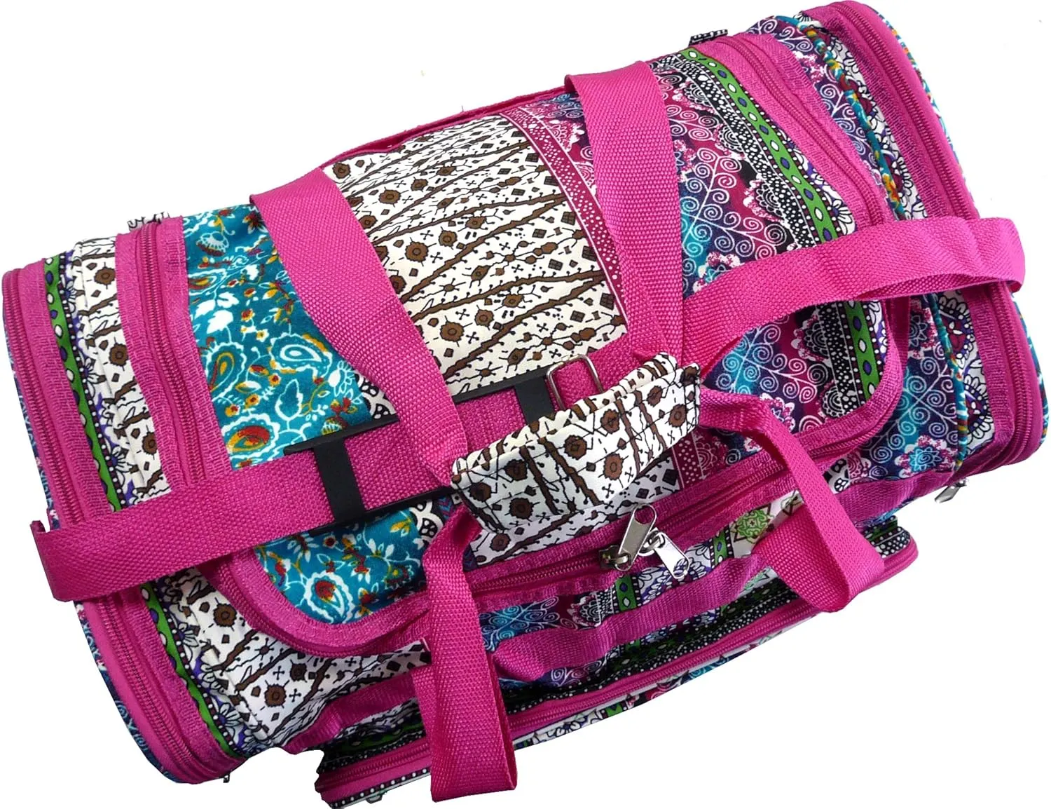 22-inch Travel Duffle Bag | Multiple Designs to Choose From | Perfect Travel Size Duffel Bag by Unique Traveler (Patch Work Multicolor Bohomenian)