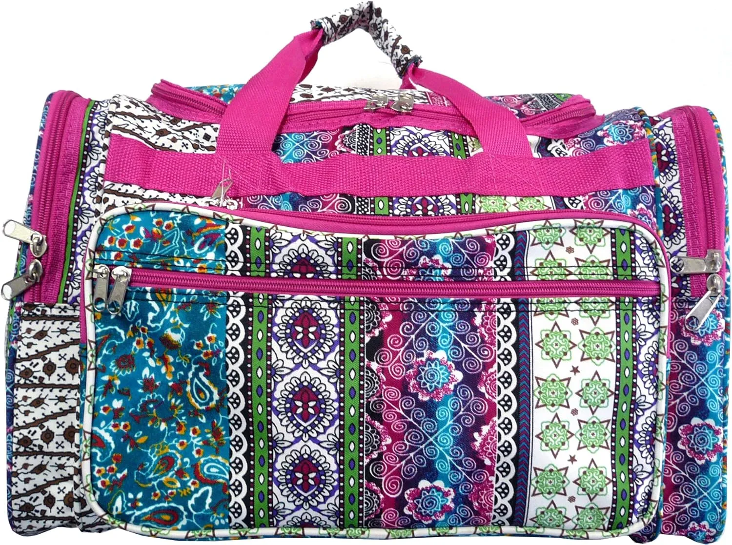 22-inch Travel Duffle Bag | Multiple Designs to Choose From | Perfect Travel Size Duffel Bag by Unique Traveler (Patch Work Multicolor Bohomenian)