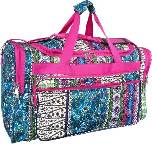 22-inch Travel Duffle Bag | Multiple Designs to Choose From | Perfect Travel Size Duffel Bag by Unique Traveler (Patch Work Multicolor Bohomenian)
