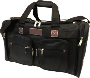 22" Carry On Plane Duffel Bag w/Shoulder Strap (Black)