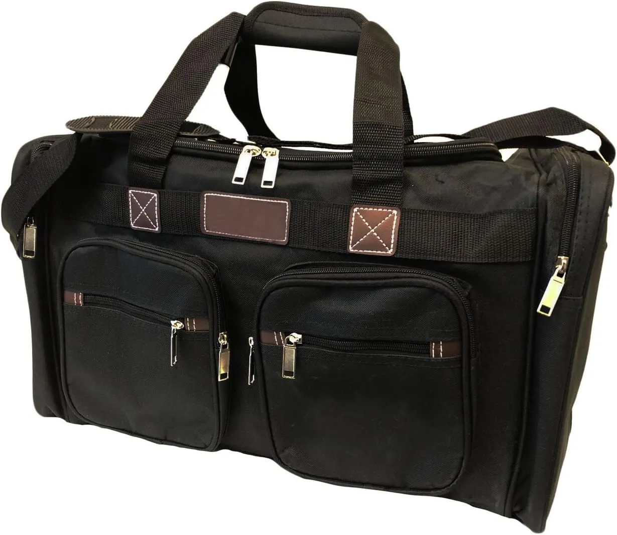 22" Carry On Plane Duffel Bag w/Shoulder Strap (Black)