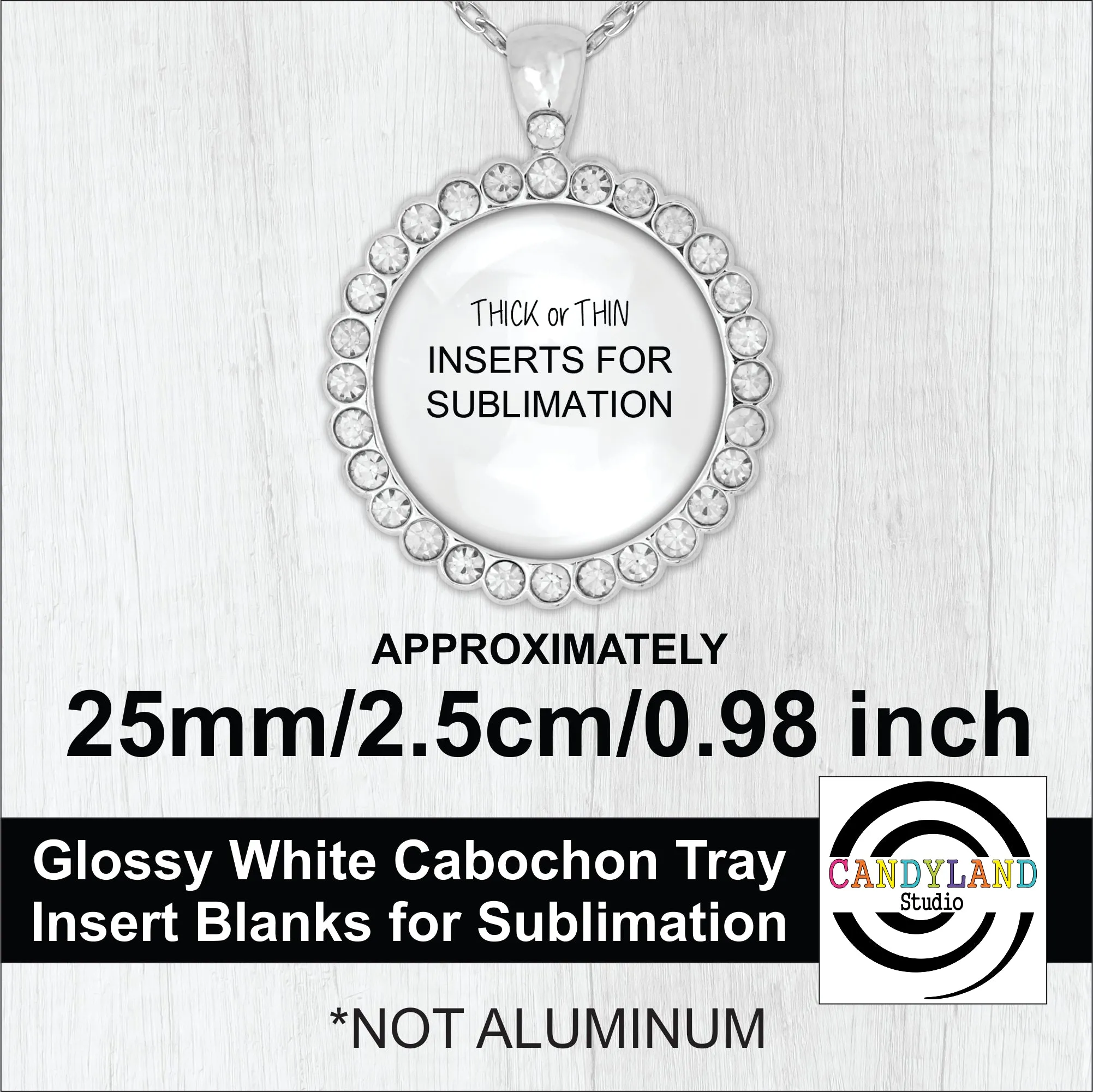 25mm Round Cabochon Tray Non Metal Inserts