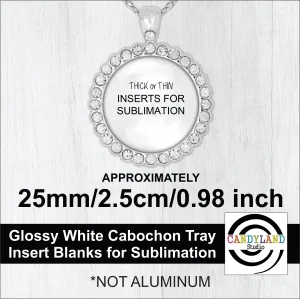 25mm Round Cabochon Tray Non Metal Inserts