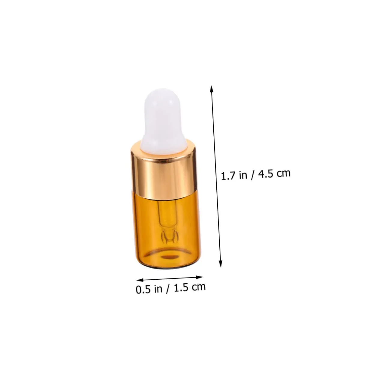 25pcs 2ml Tea Glass Dropper Bottles Essential Oil Holder Scent Travel Bottle Subpackaging Container Random Color