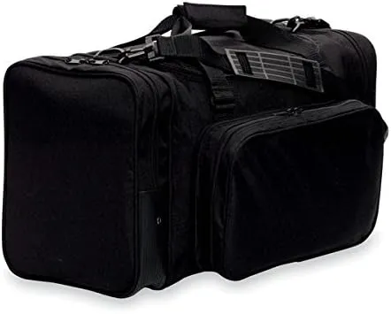 27" Blank Sports Duffle Bag Gym Bag Travel Duffel With Adjustable Strap and Removal Front Compartment (Black)