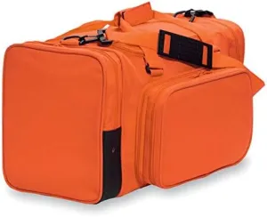 27" Blank Sports Duffle Bag Gym Bag Travel Duffel With Adjustable Strap and Removal Front Compartment (Orange)