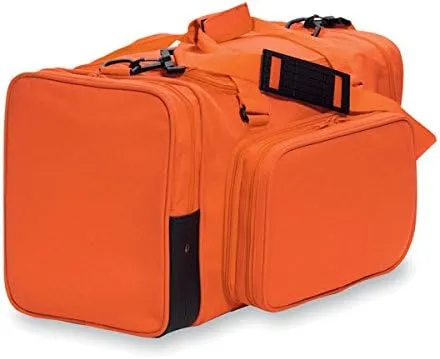 27" Blank Sports Duffle Bag Gym Bag Travel Duffel With Adjustable Strap and Removal Front Compartment (Orange)