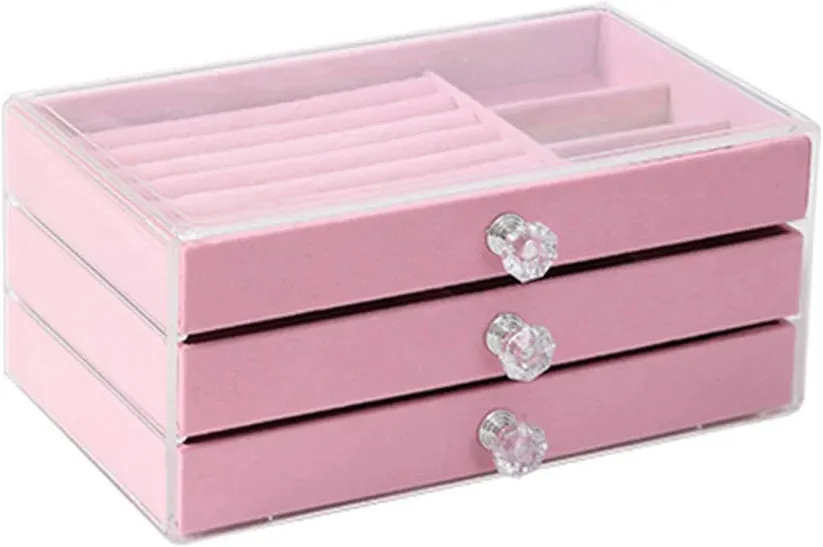 3 Layer Clear Jewellery Organizer