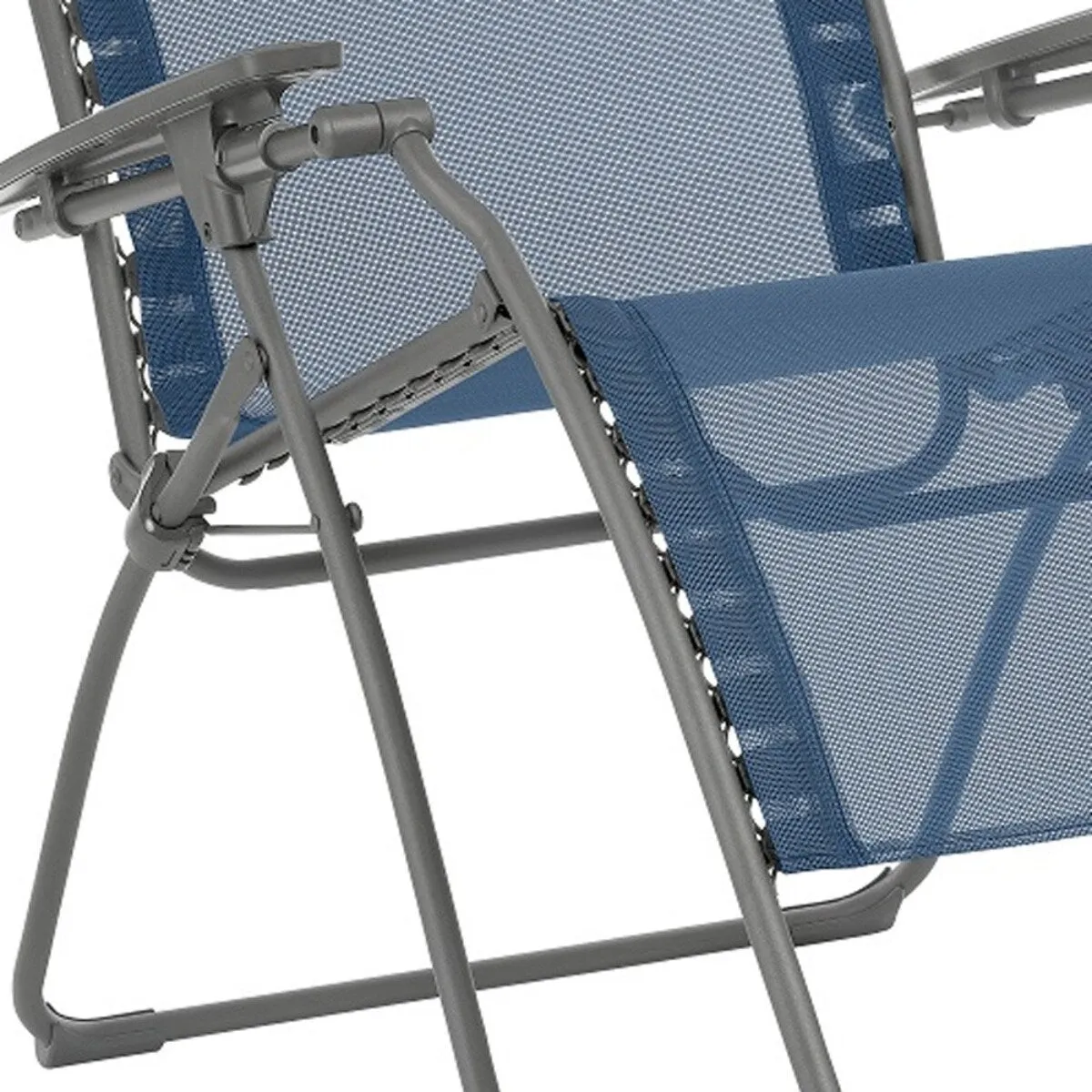 30 Inch Steel Outdoor Zero Gravity Chair with Cushion Sling Seat - 29.9” x 35.4” x 49.2”
