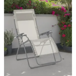 30 Inch Steel Outdoor Zero Gravity Chair with Cushion Sling Seat - 29.9” x 35.4” x 49.2”