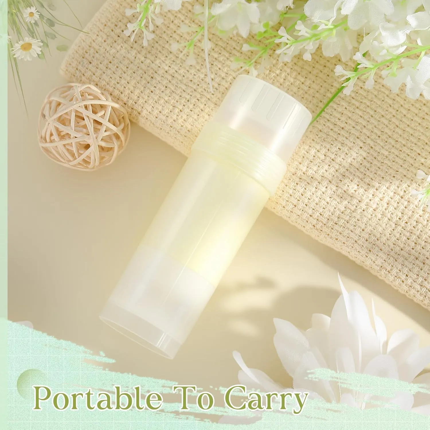30 Pcs 60ml/2oz Empty Deodorant Containers Twist Up Filling Bottle Refillable Plastic Deodorant Holder Tube for Homemade Lipstick Sunscreen Balm Lotion Bar (Translucent)