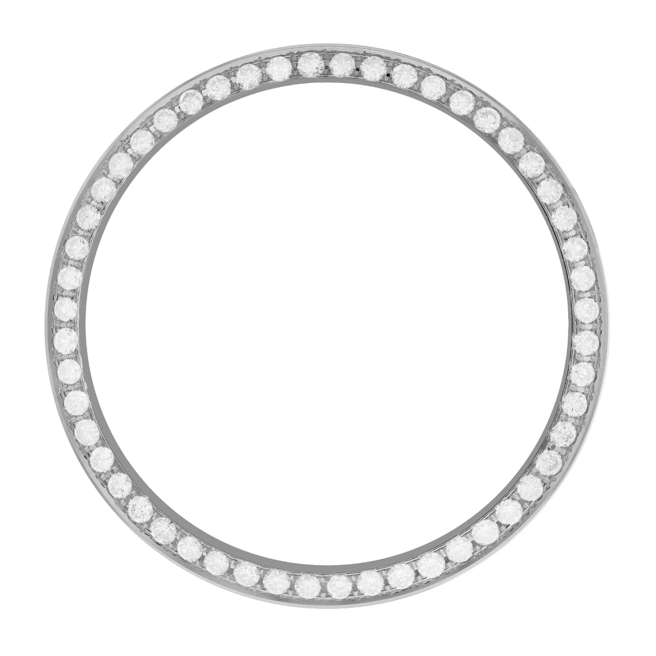 36mm Pave Four Prong 1.30ct Custom Diamond Bezel Alloy
