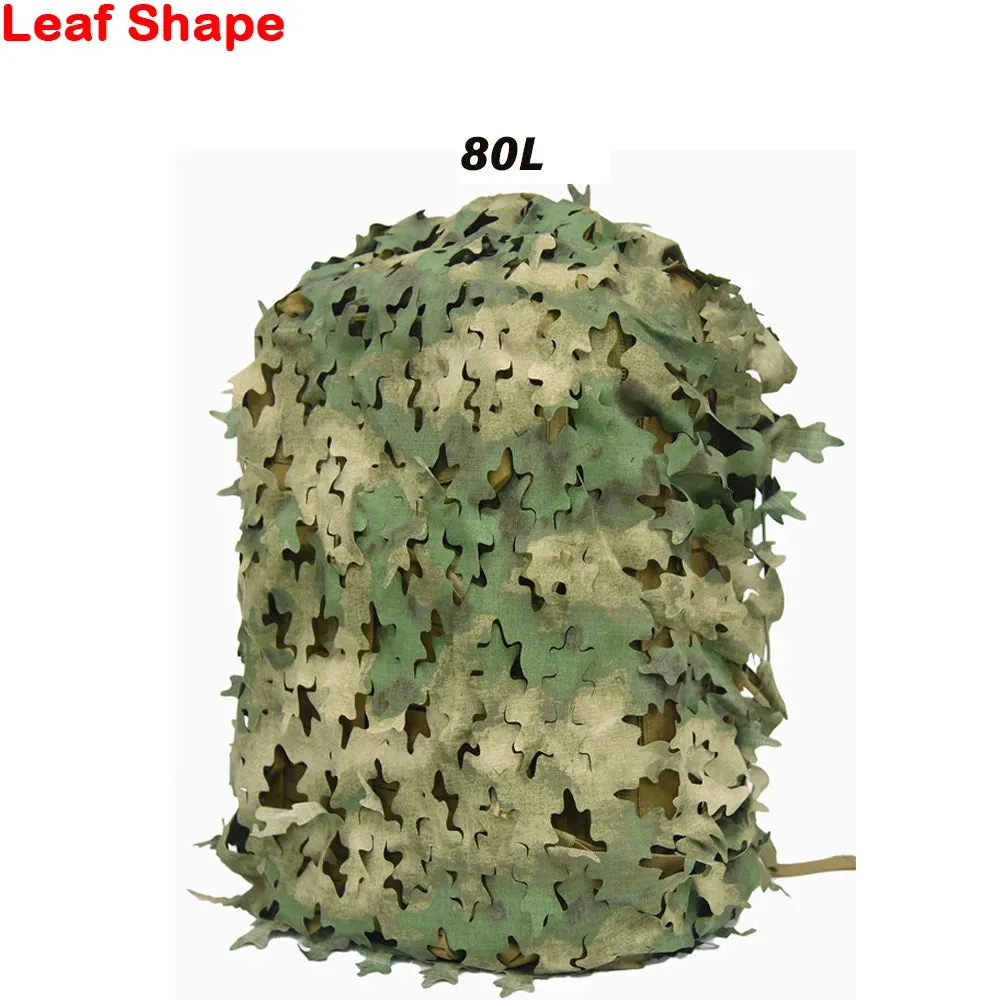 3D Camo Net Backpack Cover – Laser Cut Camouflage for Hunting & Paintball (60L/80L)