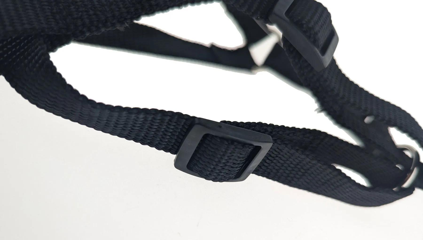 3Pc Small Dog Black Leash,Harness & Collar Set