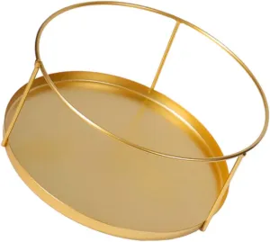 3pcs Small Jewelry Tray Round Metal Storage Stackable Trays Jewelry Display Stand Stylish Desktop Sundries Plate