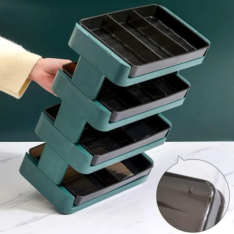 4 Layer Kitchen Stackable Tray Rack