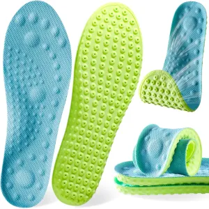 4D Cloud Soles Insoles for Men and Women,Soft Shock Absorption Massage Insoles -Comfort Sports Shoe Inserts Arch Support Insoles, Work Boot Shoe Insole (Blue, XL Men 11~12 /Women 12.5)