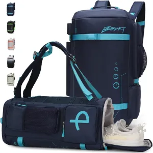 50L Extra Large Gym Backpack for Men, Big Gym Bag with Shoes Compartment, Waterproof Heavy Duty Duffel Bags, Men's Workout Backpacks for Outdoor Sport,Hiking,Camping,Travel