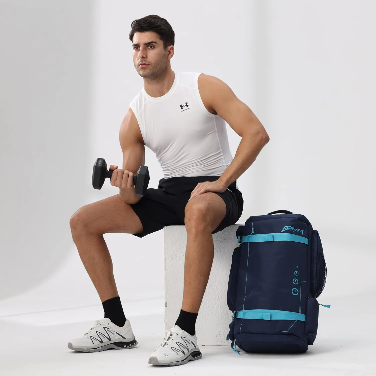 50L Extra Large Gym Backpack for Men, Big Gym Bag with Shoes Compartment, Waterproof Heavy Duty Duffel Bags, Men's Workout Backpacks for Outdoor Sport,Hiking,Camping,Travel
