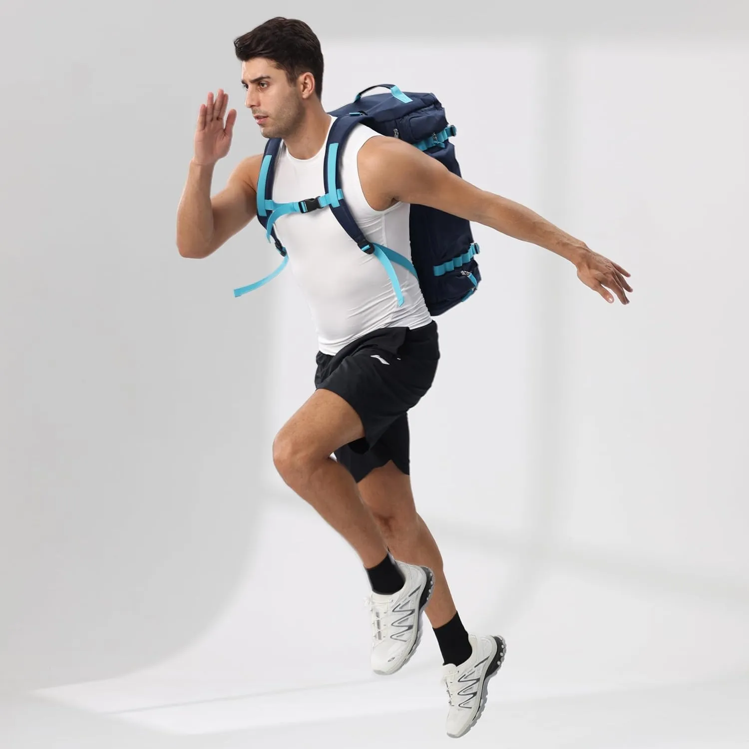 50L Extra Large Gym Backpack for Men, Big Gym Bag with Shoes Compartment, Waterproof Heavy Duty Duffel Bags, Men's Workout Backpacks for Outdoor Sport,Hiking,Camping,Travel