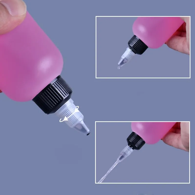 50Pcs/lots Plastic HDPE Squeeze Bottles with Twist Top Squirt Cap Travel Dispensing Containers For Cosmetic Cream Paint Art Glue Ink Liquid Soap Lotion Oils (30ml,White Squirt)