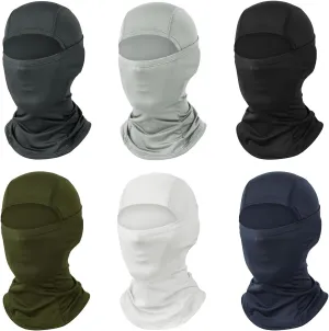 6 Packs Ski Mask Sun UV Protection Hood Breathable, Balaclava Face Mask for Men Women - Motorcycle Fish