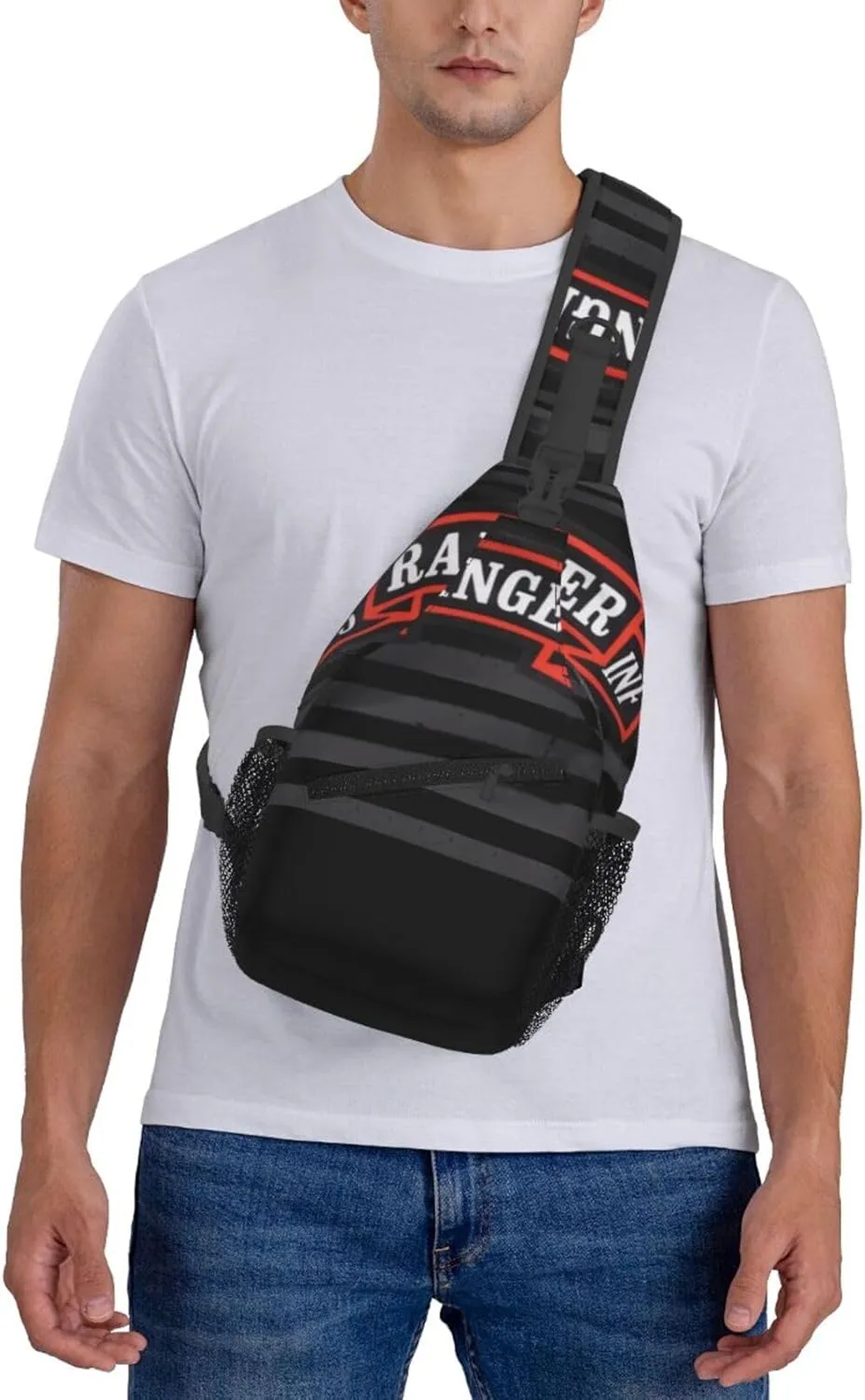75 Inf Ranger Regiment Tab Us Crossbody Backpack Dachshunds Dog Chest Bag Lightweight One Strap Backpack Multipurpose Travel Hiking For Men Women