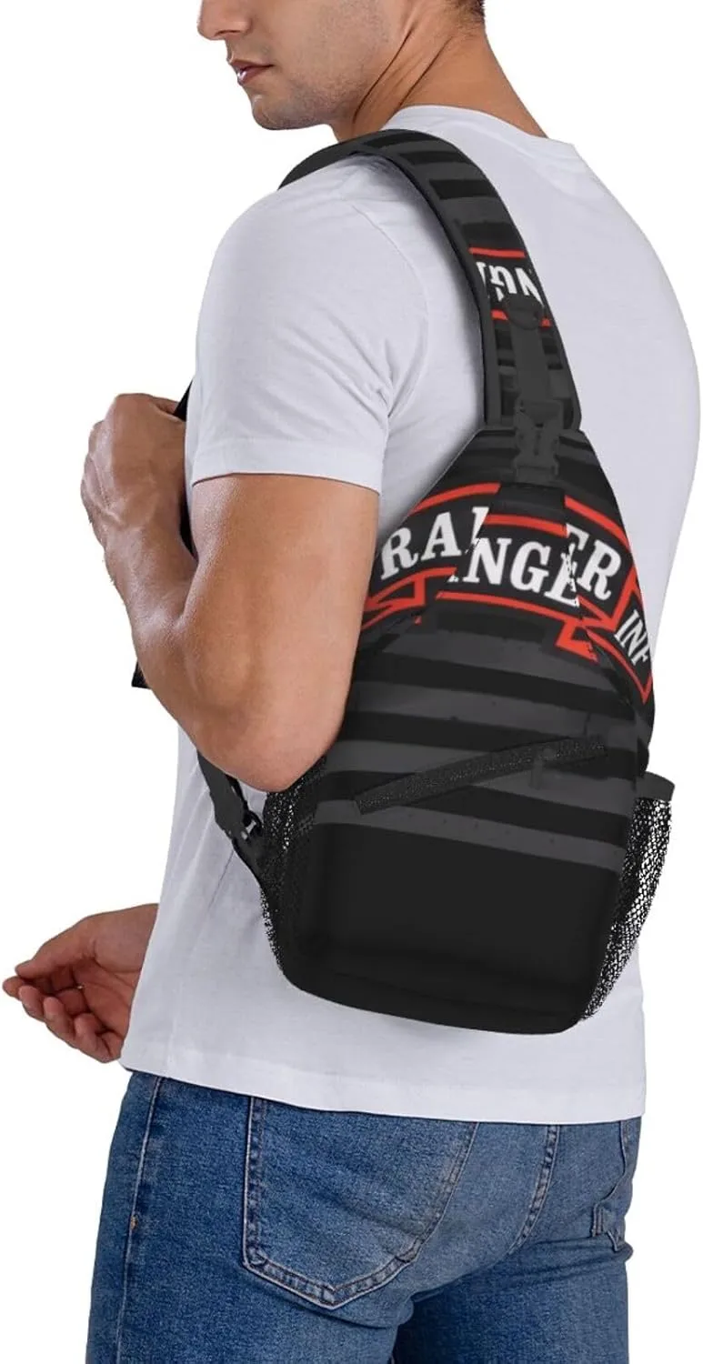75 Inf Ranger Regiment Tab Us Crossbody Backpack Dachshunds Dog Chest Bag Lightweight One Strap Backpack Multipurpose Travel Hiking For Men Women
