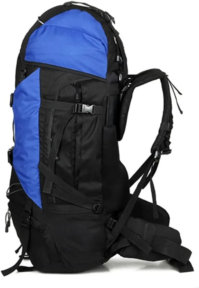 80L Multifunctional Outdoor Bag Large Capacity Backpack with Rain Cover Travel Backpack Mountaineering Travel Bag(C)