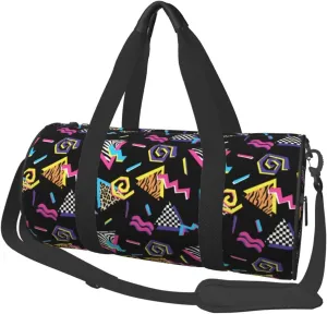 80s 90s Sports Gym Duffel Bag For Men Women Weekender Travel Workout Training Handbag