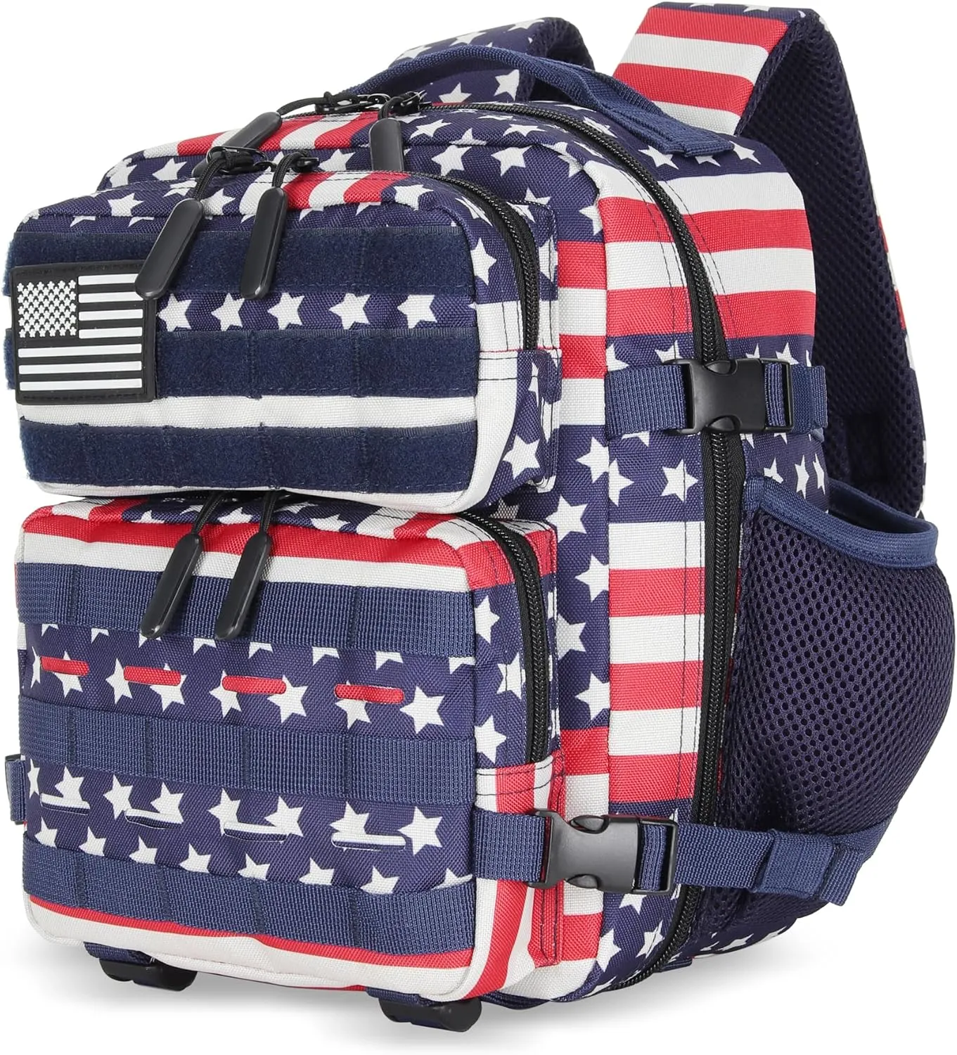 9L Mini Tactical Backpack 9L Assault Pack 9L Tactical Backpack Hiking Fitness Backpack(Striped Flag)