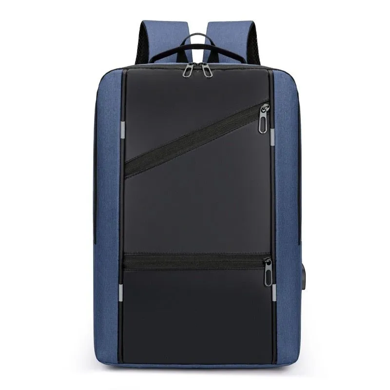 A 15.6-inch Unisex Multifunctional Large-capacity Waterproof Backpack Business Casual Usb Charging Duffel Bag
