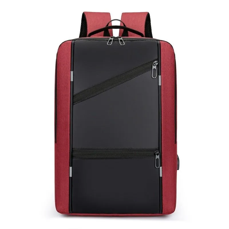 A 15.6-inch Unisex Multifunctional Large-capacity Waterproof Backpack Business Casual Usb Charging Duffel Bag