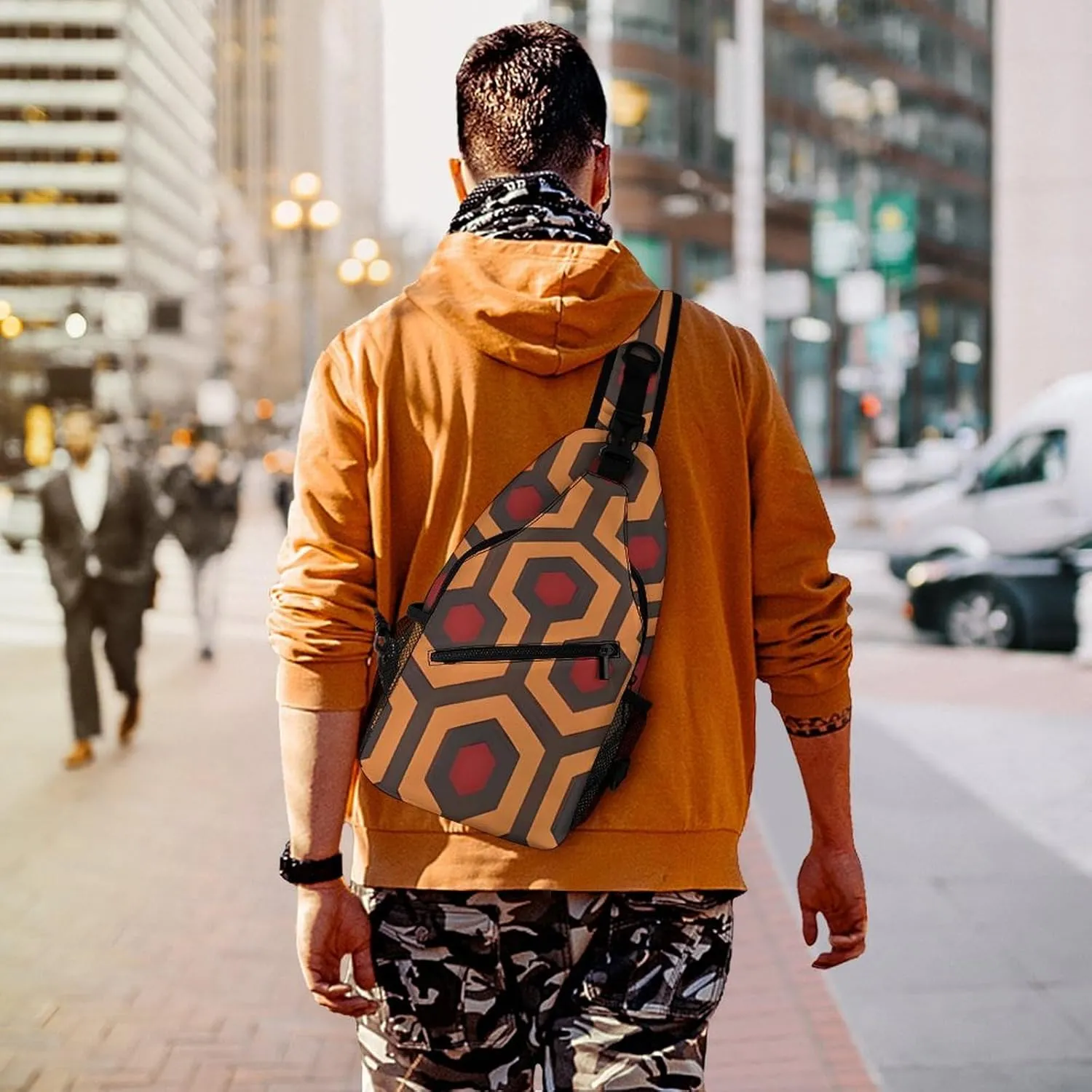 A Sleeping Fox Crossbody Bag, Sling Bag, Sling Backpack, Belt Bags for Travel Outdoors Hiking