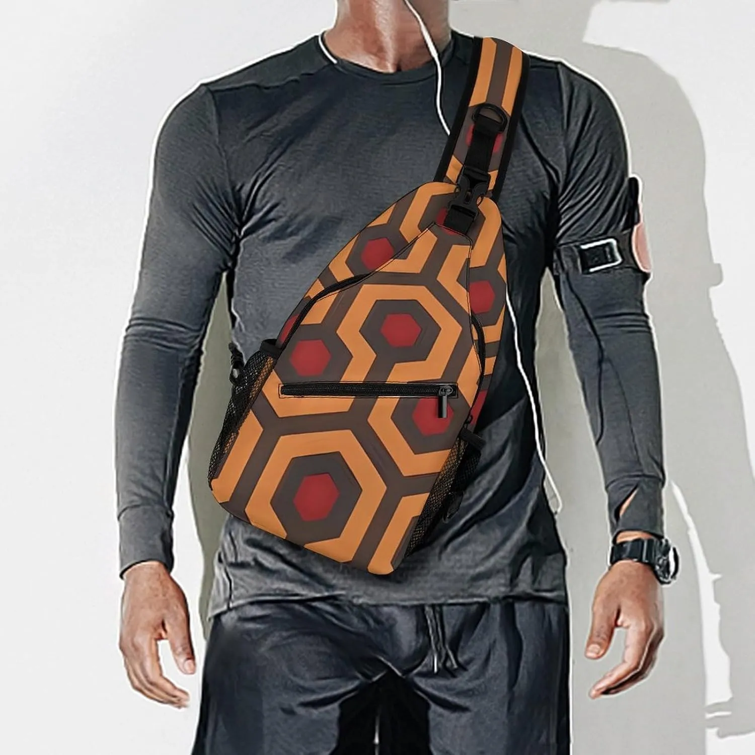 A Sleeping Fox Crossbody Bag, Sling Bag, Sling Backpack, Belt Bags for Travel Outdoors Hiking