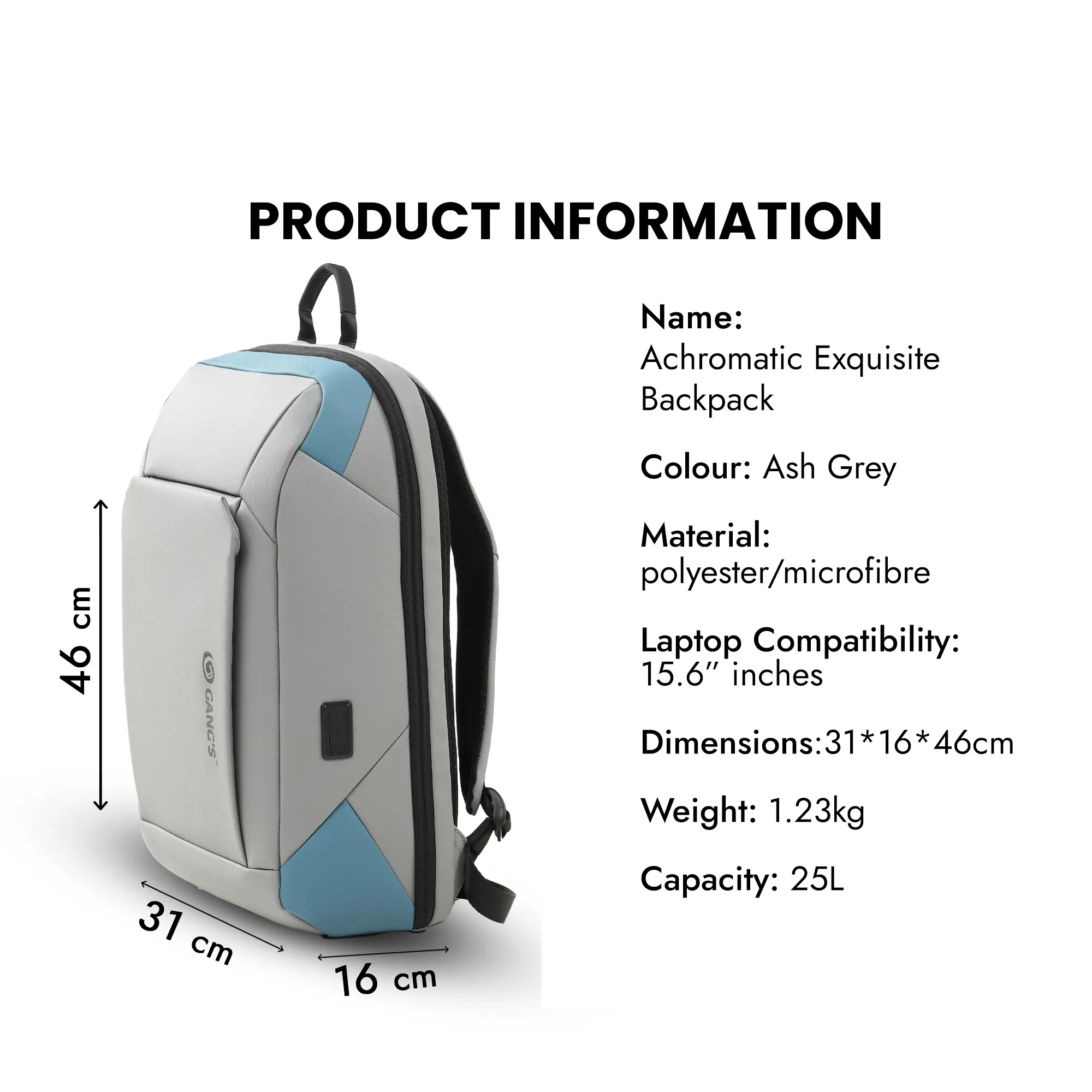 Achromatic Exquisite Backpack - 25L